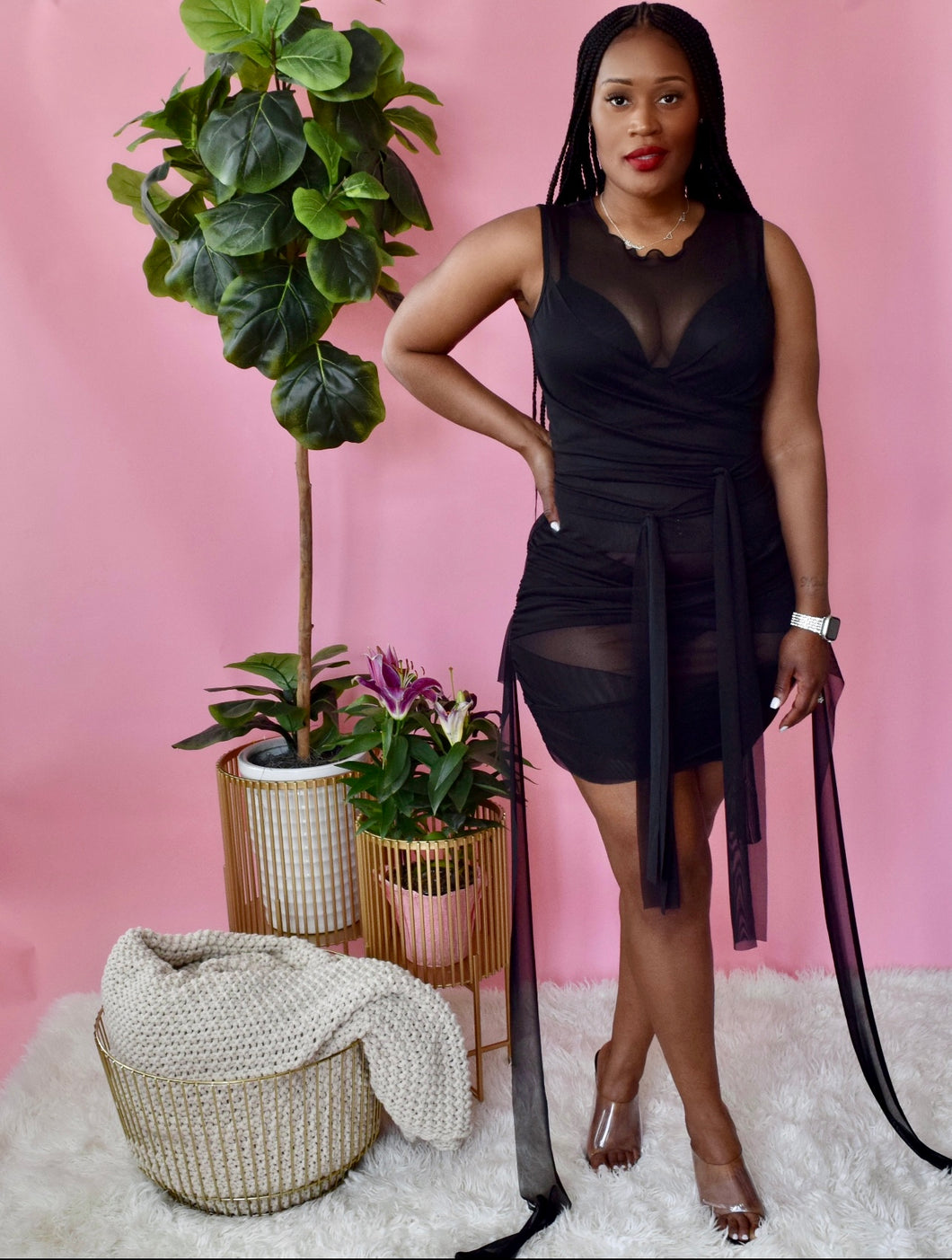 Melissa Mesh Dress